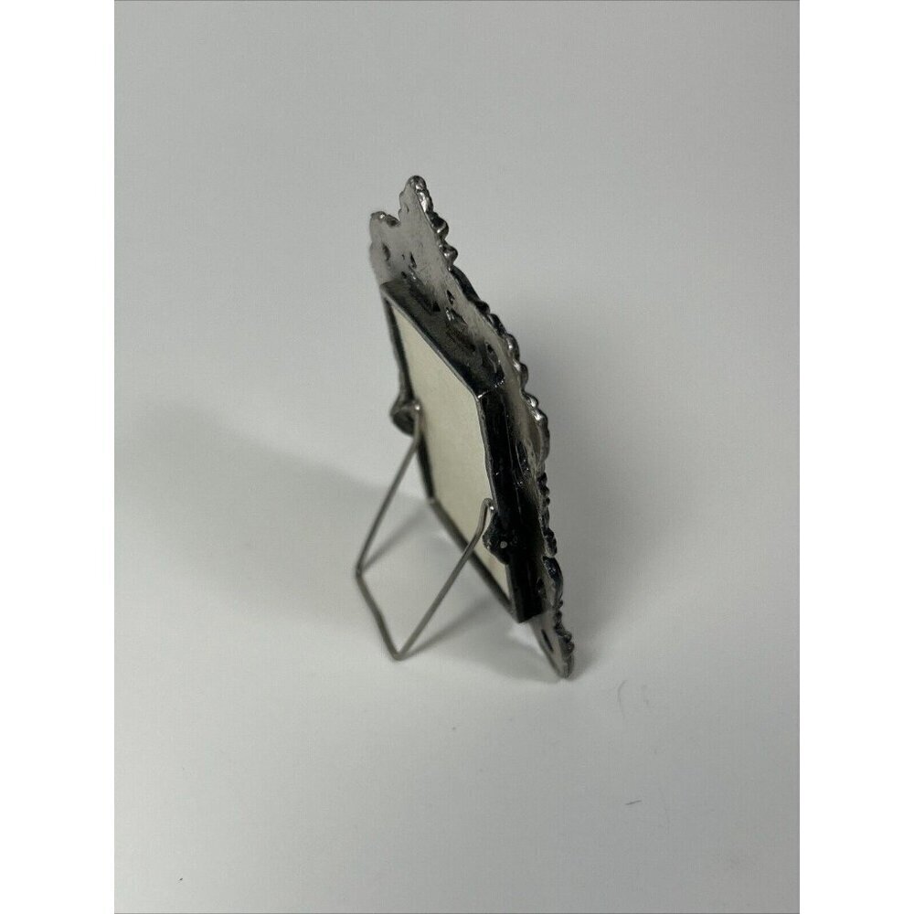Miniature Mini Silver Tone Picture Frame From Gift craft - Picture 3 of 6